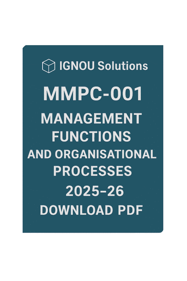 MMPC 01 Solved Assignment 2025-26 In English