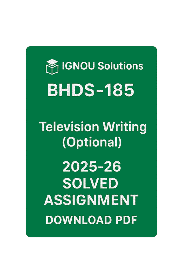 BHDS 185 Solved Assignment 2025-26 in hindi