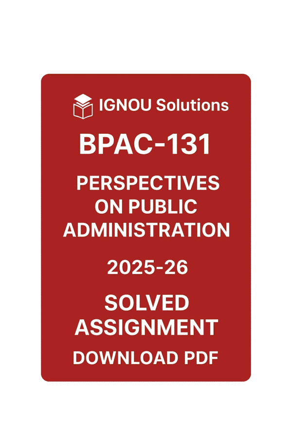 BPAC 131 Solved Assignment 2025-26 in Hindi