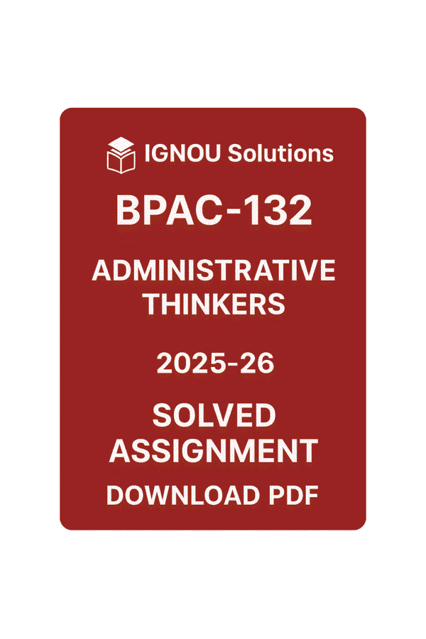 BPAC 132 Solved Assignment 2025-26 in Hindi