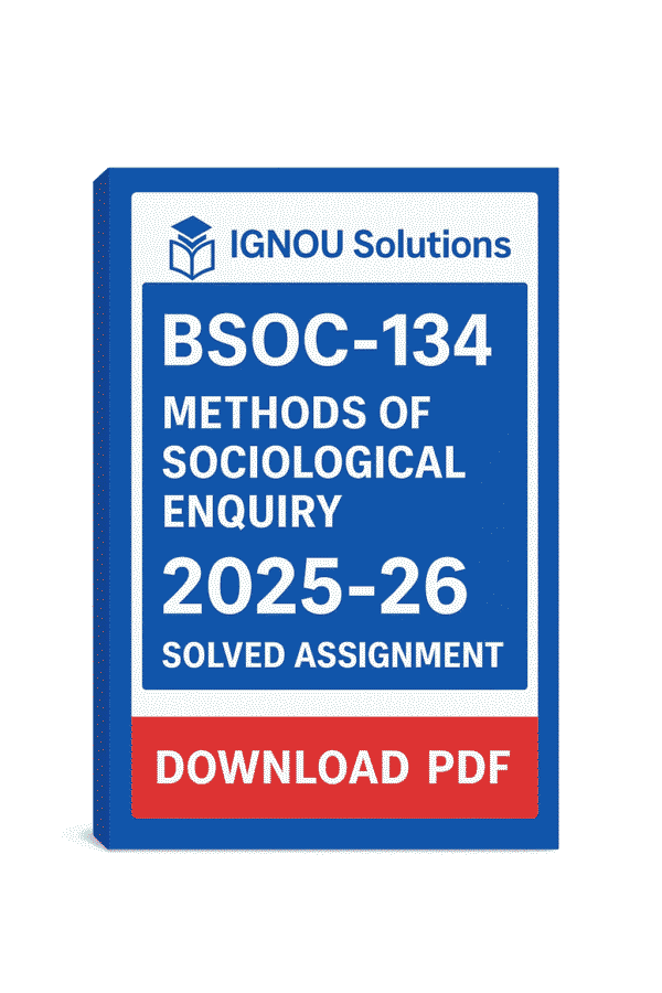 BSOC 134 Solved Assignment 2025-26 in English