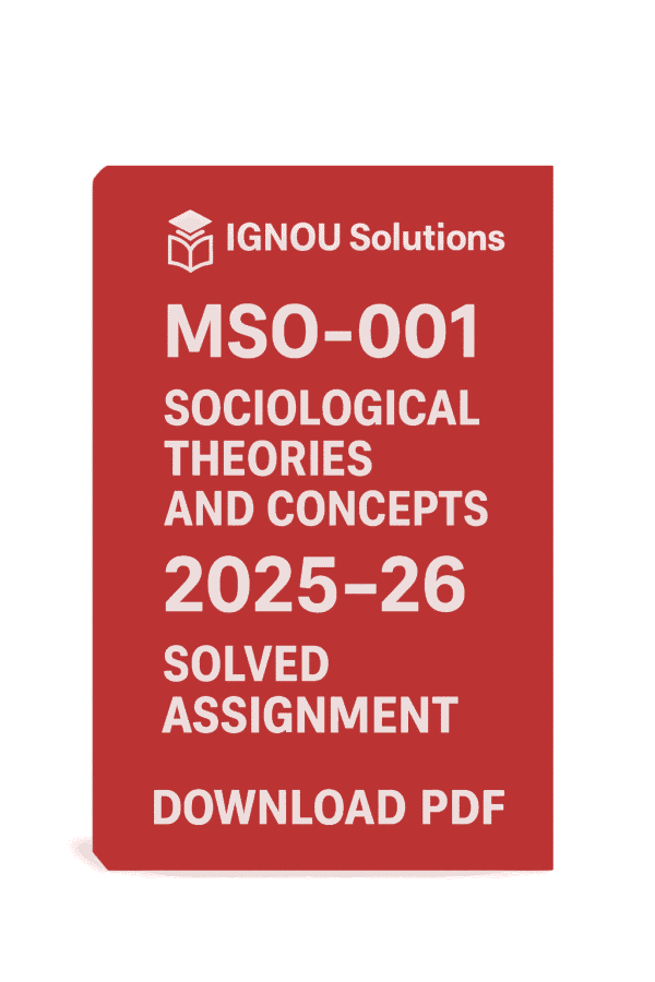 MSO 01 Solved Assignment 2025-26 in Hindi