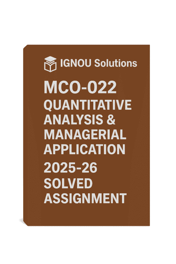 MCO 22 Solved Assignment 2025-26 in Hindi