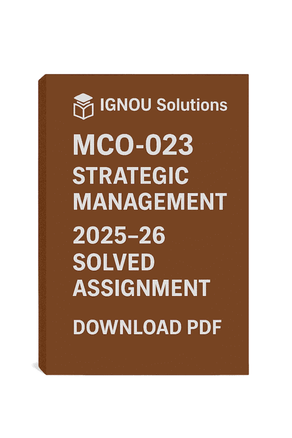 MCO 23 Solved Assignment 2025-26 in Hindi