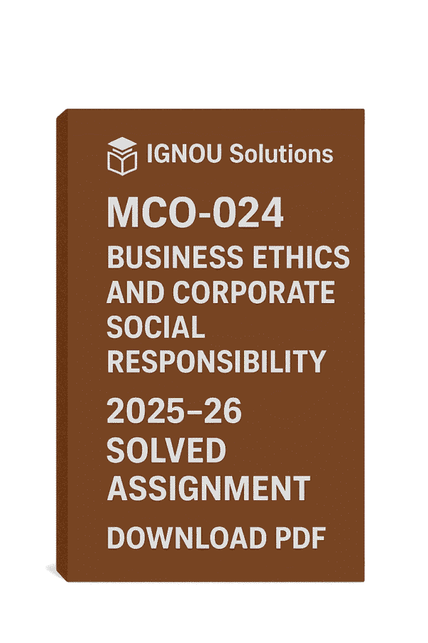 MCO 24 Solved Assignment2025-26 in English