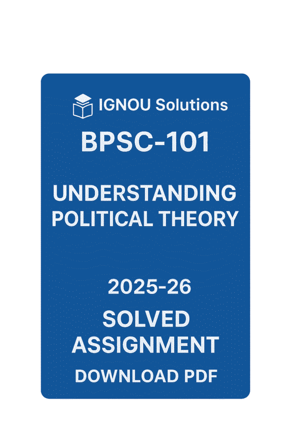 BPSC 101 Solved Assignment 2025-26 in Hindi