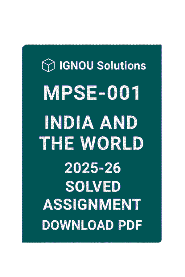 MPSE 01 Solved Assignment 2025-26 in English