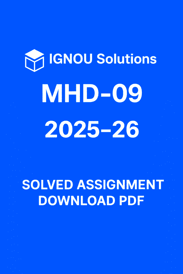 MHD 09 Solved Assignment 2025-26 in Hindi