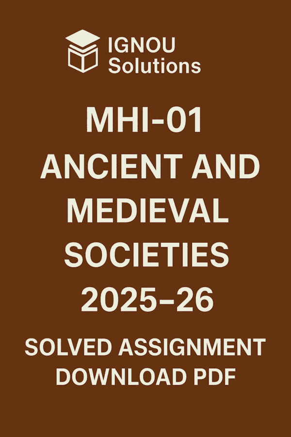 MHI 01 Solved Assignment 2025-26 in Hindi
