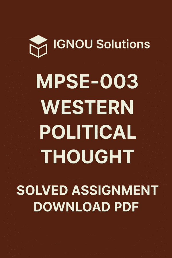 MPSE 03 Solved Assignment 2025-26 in Hindi