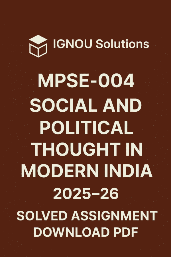 MPSE 04 Solved Assignment 2025-26 In Hindi
