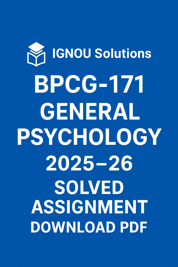 BPCG 171 Solved Assignment 2025-26 in Hindi