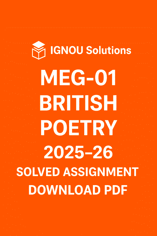 MEG 01 SOLVED ASSIGNMENT 2025-26