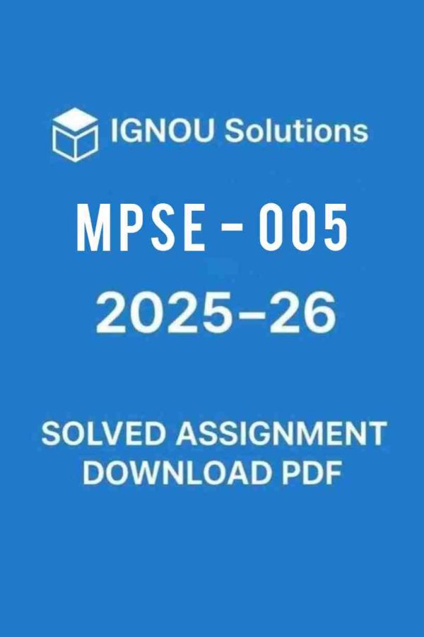 MPSE 05 Solved Assignment 2025-26 in English