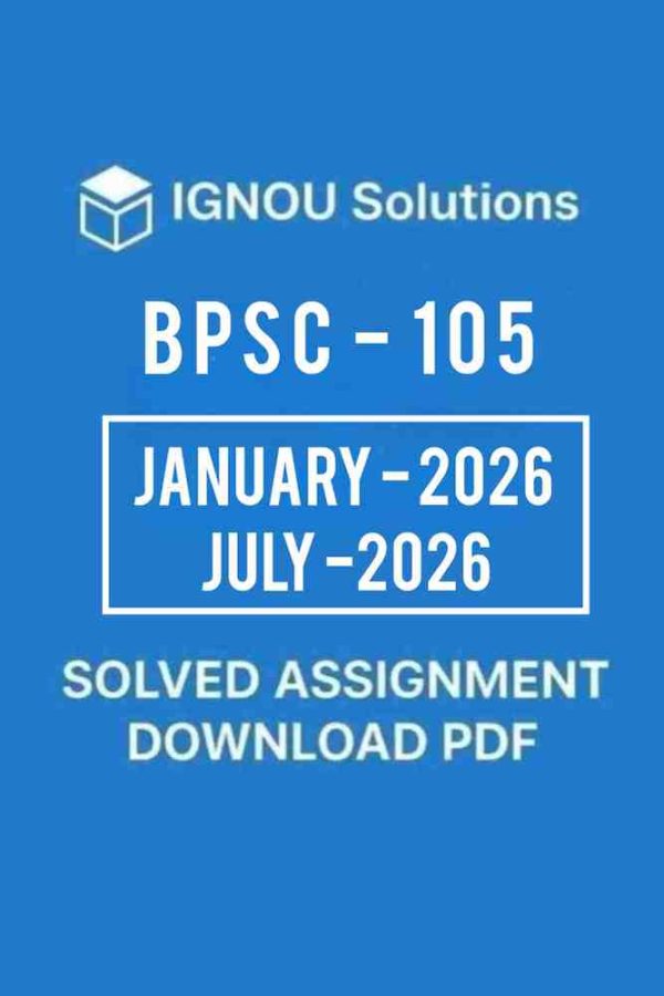 BPSC 105 Solved Assignment 2025-26 in Hindi