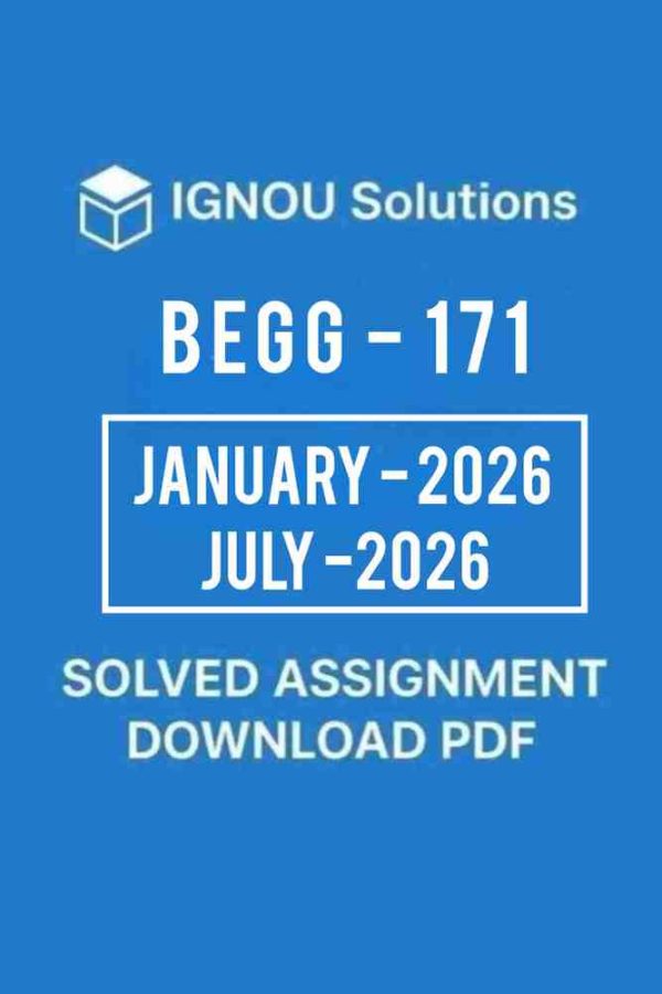 BEGG 171 Solved Assignment 2026 in English
