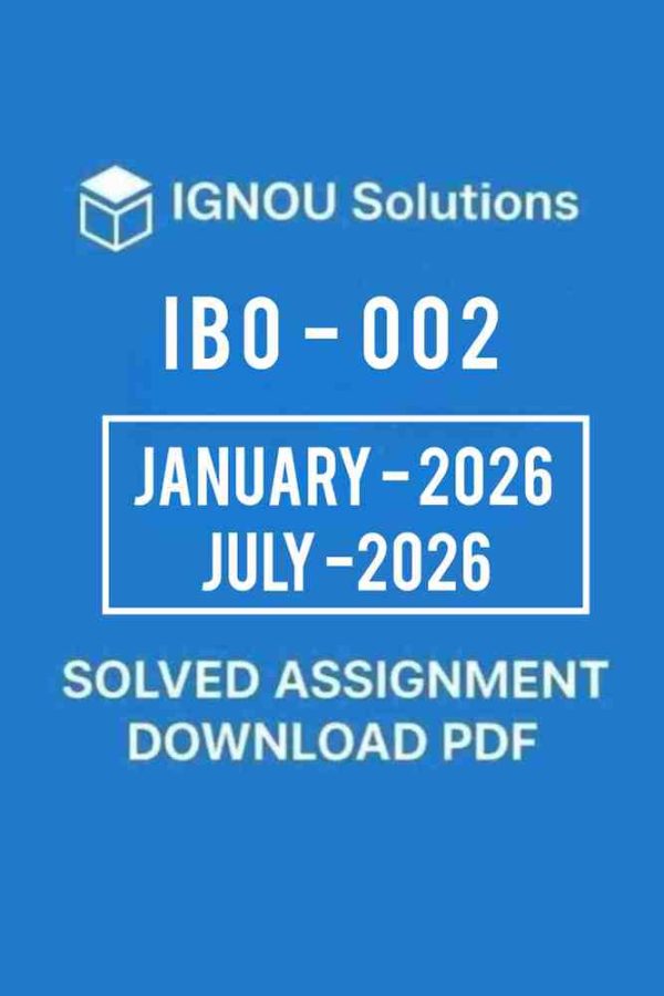 IBO-02 Solved Assignment 2026 in HINDI