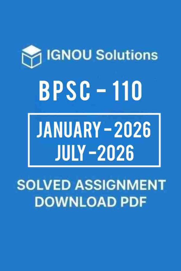 BPSC 110 Solved Assignment 2025-26 in Hindi